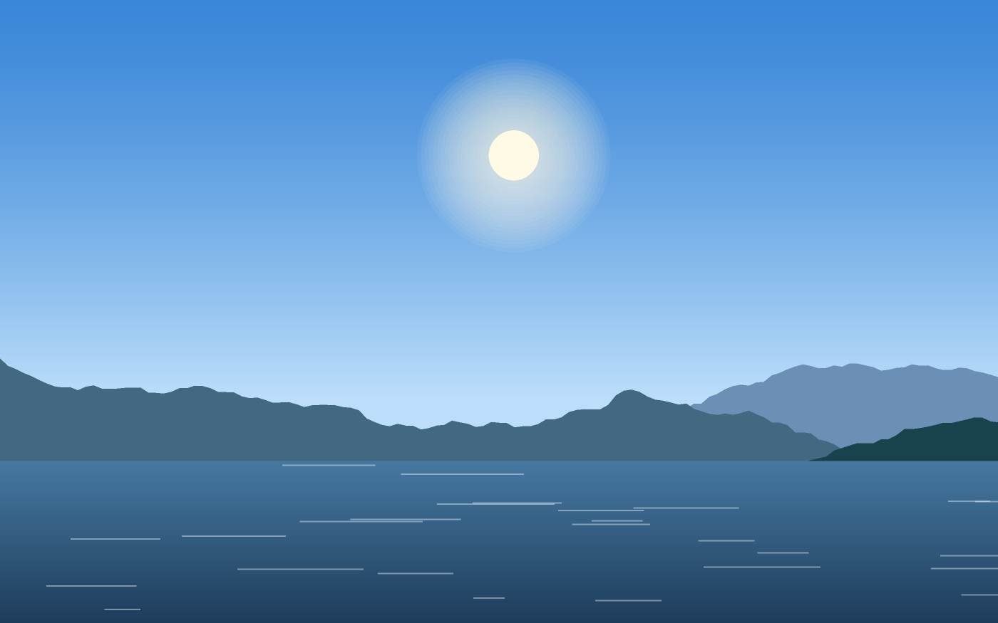 Ilustração de uma paisagem