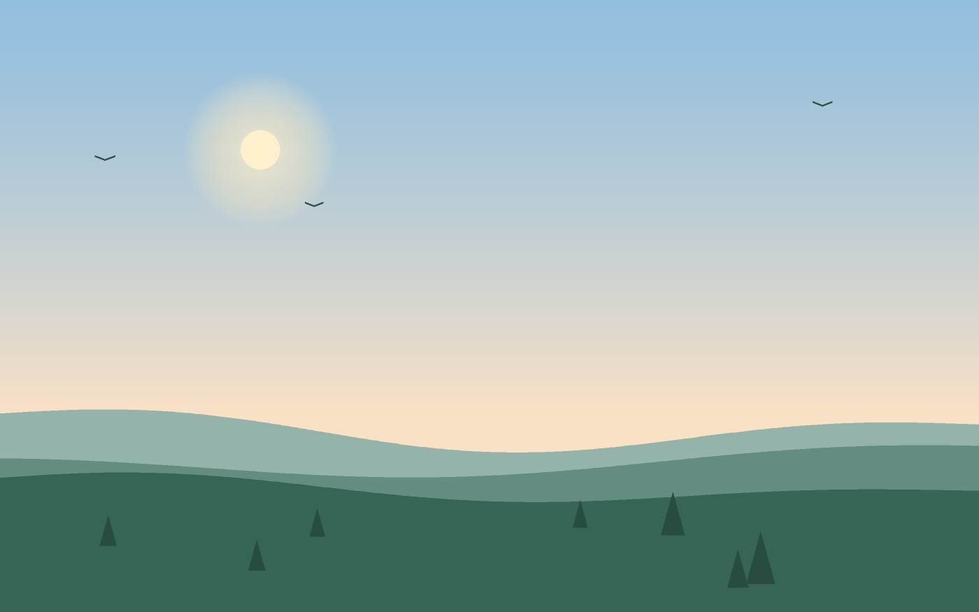 Ilustração de uma paisagem